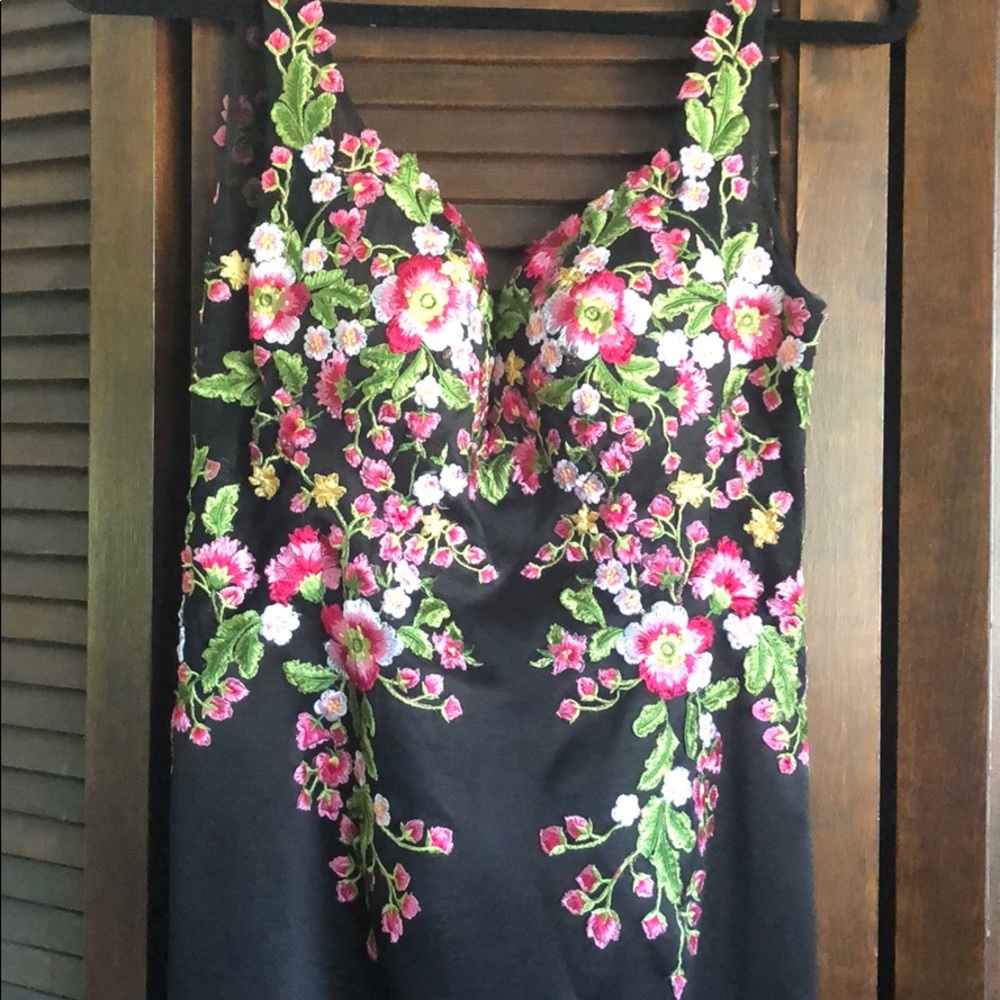 Formal Floral Embroidered Dress